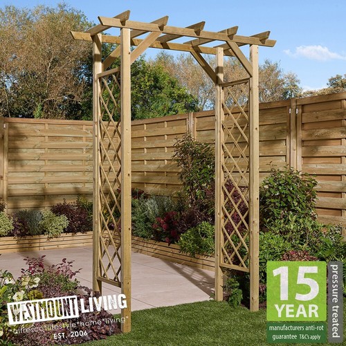 Wooden square top garden - wooden,
