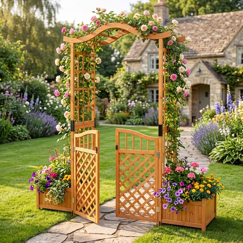 210 wooden garden - wooden, arch