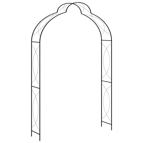 Garden arch black 150x34x240 - garden,