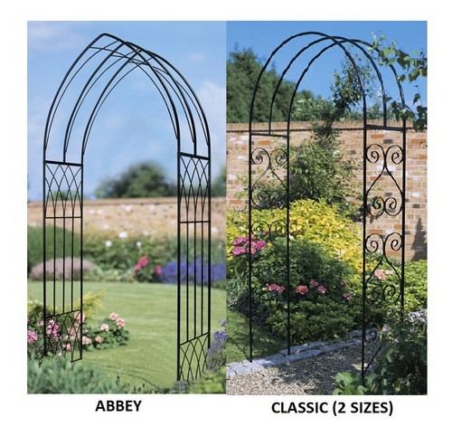 Rose arch arbour garden path - rose,