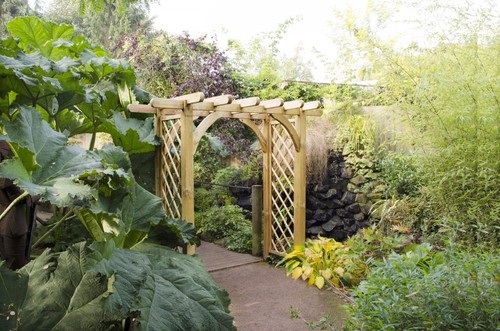 Wooden garden pergola arch - wooden,
