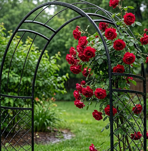 Black metal arched - black, arch