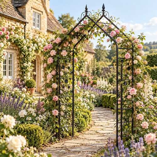 Gothic metal garden arch - gothic,
