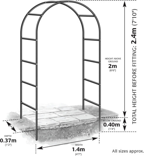 Garden arch metal plant - metal,