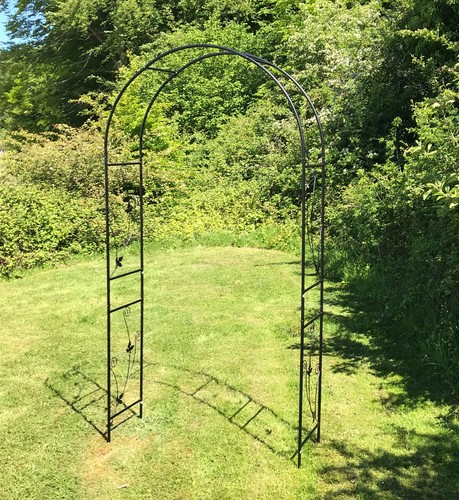 Metal garden arch black - garden,