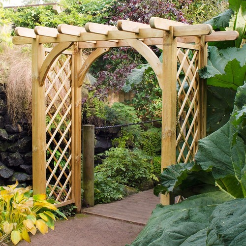 Large wide garden arch - garden,