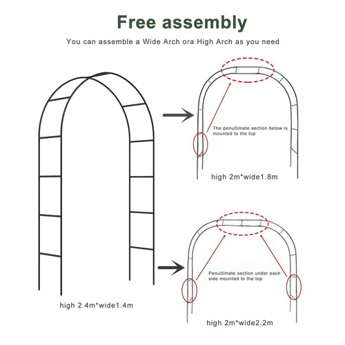 Garden arch trellis - 2.4m,