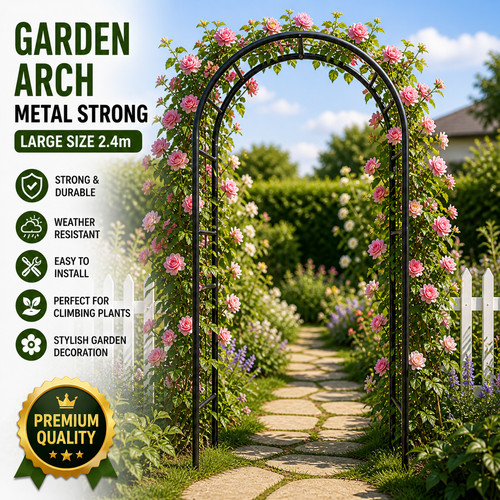 Garden arch metal strong 4m - garden,