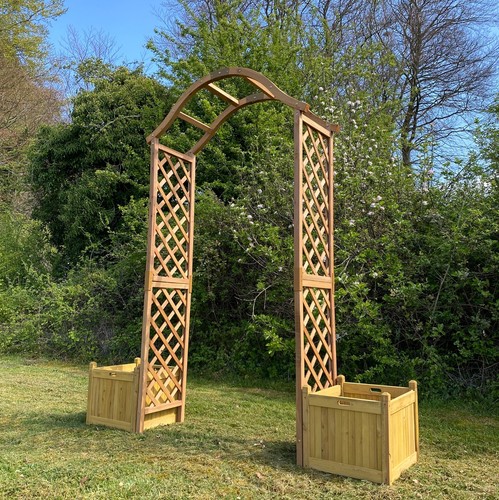 Wooden garden arch with - wooden,