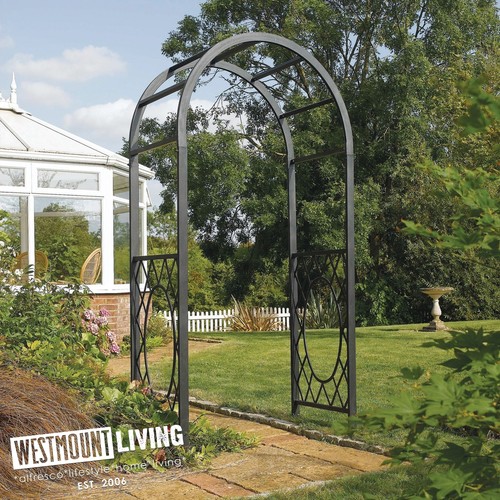 Metal steel garden round - steel,