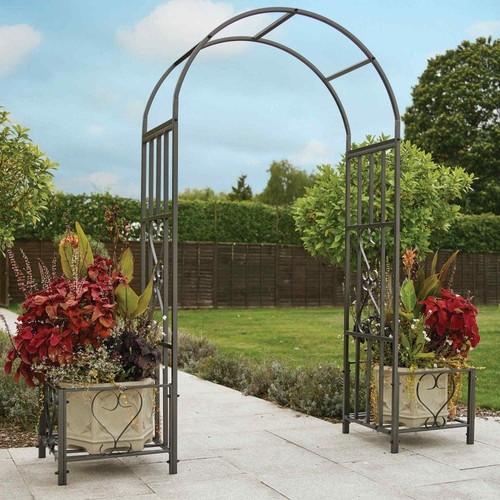 Metal garden patio arch - patio,